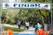 Person running toward finish line