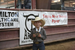 Boy showing off his Mutton Busting medal